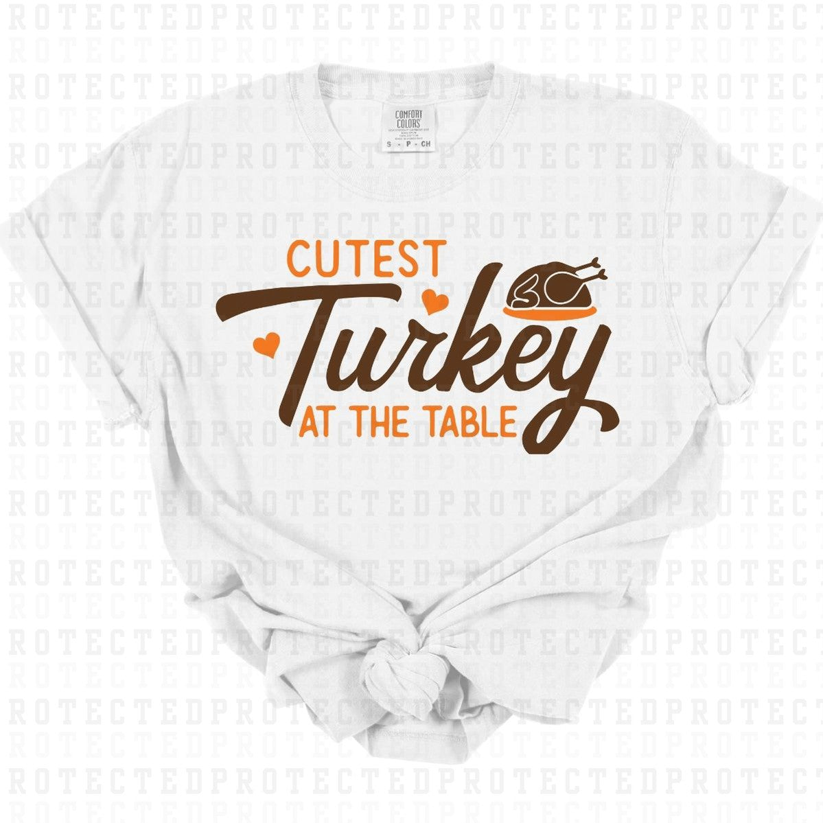 CUTEST TURKEY AT THE TABLE - DTF TRANSFER