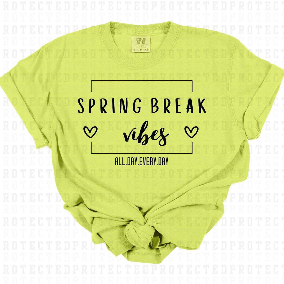 SPRING BREAK VIBES ALL DAY EVERY DAY *SINGLE COLOR* - DTF TRANSFER