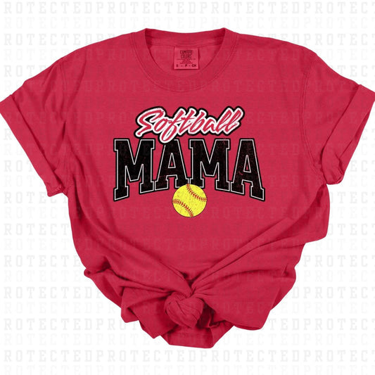 SOFTBALL MAMA *BLACK* - DTF TRANSFER