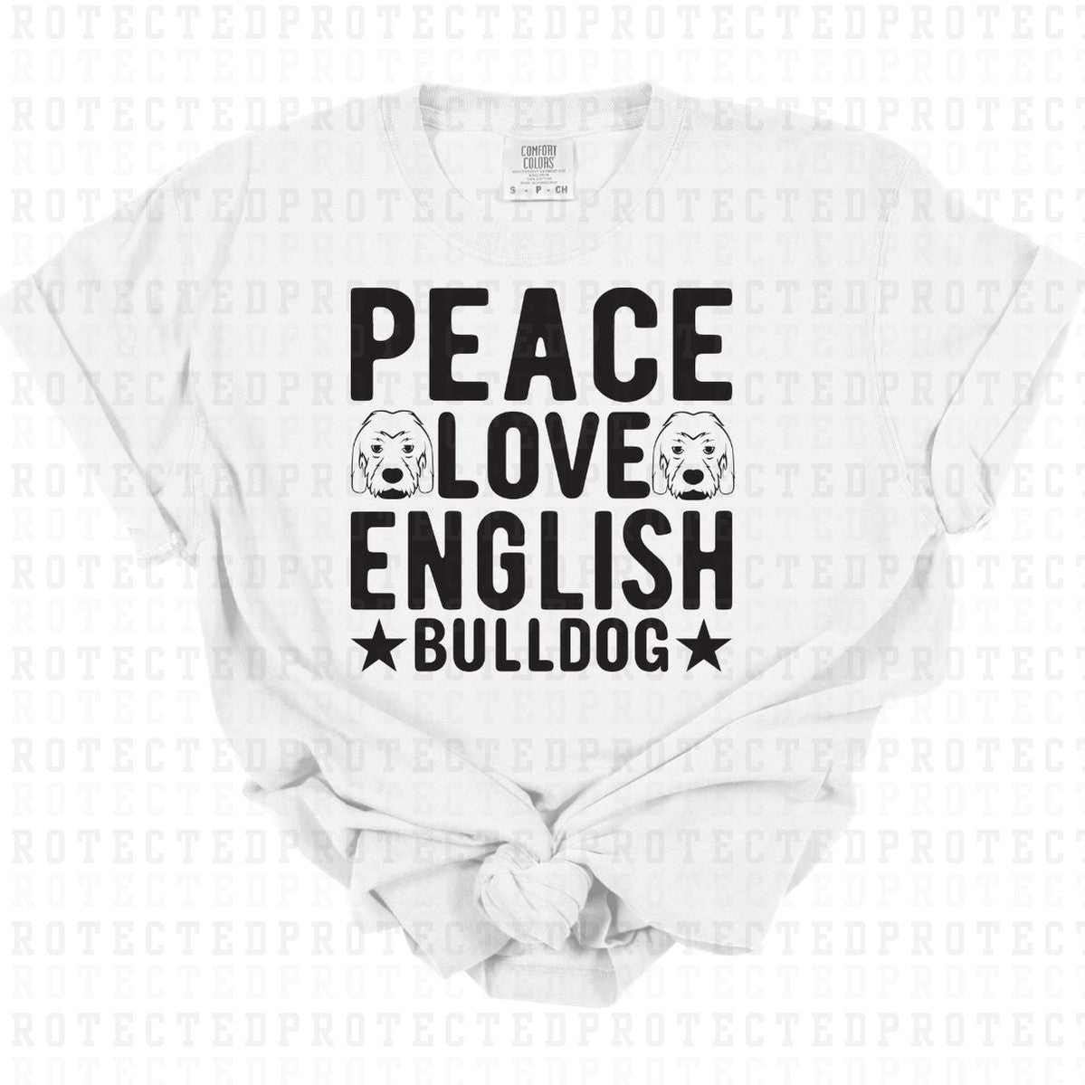 ENGLISH BULLDOG *SINGLE COLOR* - DTF TRANSFER