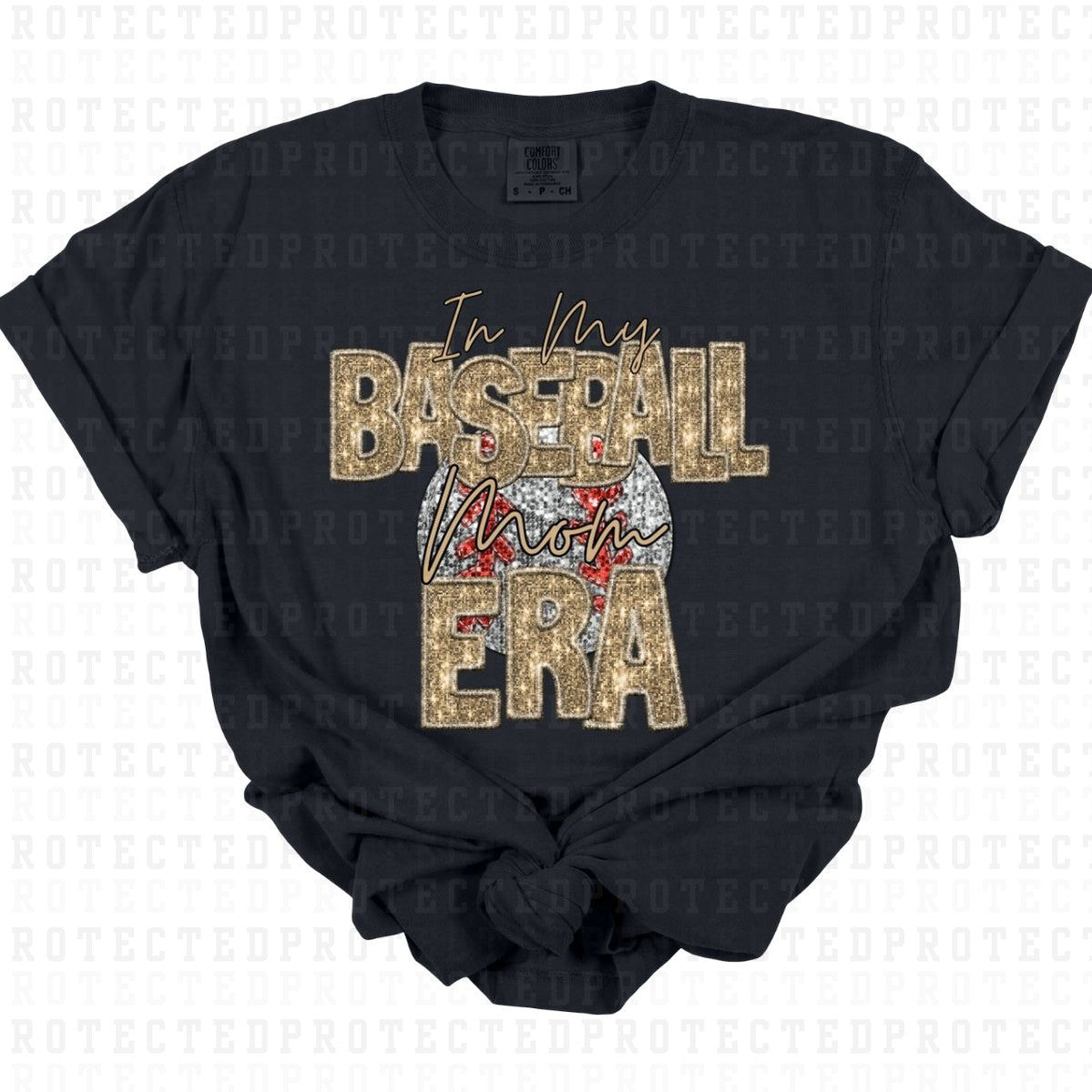 IN MY BASEBALL MOM ERA *FAUX SEQUIN* - DTF TRANSFER