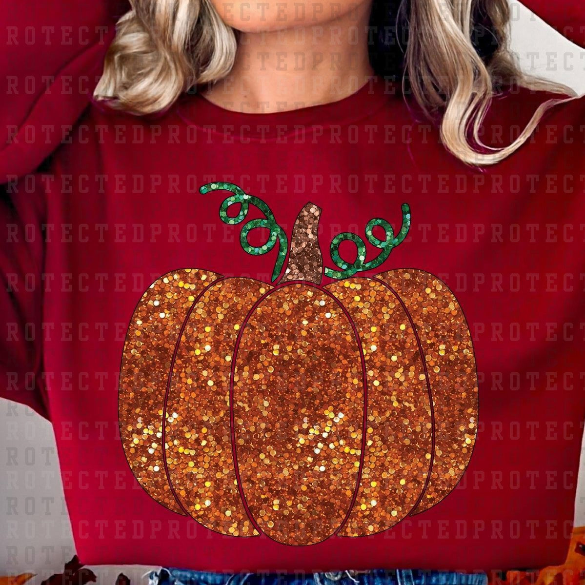 PUMPKIN *FAUX SEQUIN* - DTF TRANSFER