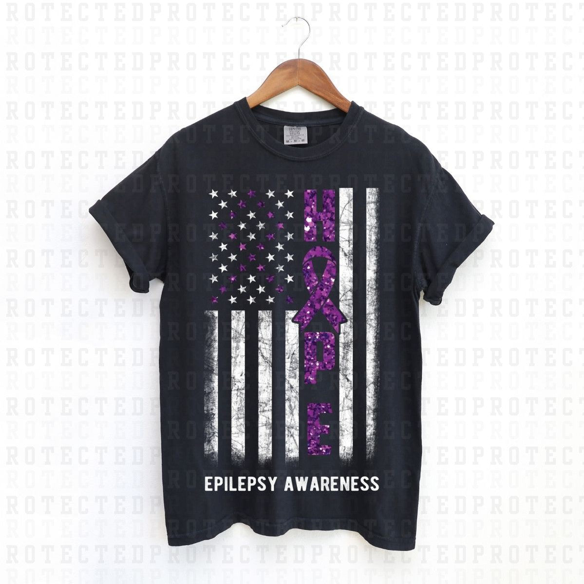 HOPE EPILEPSY AWARENESS *FAUX SEQUIN* - DTF TRANSFER