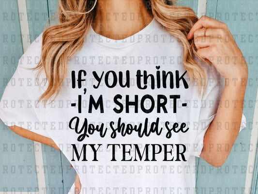 YOU SHOULD SEE MY TEMPER *SINGLE COLOR* - DTF TRANSFER