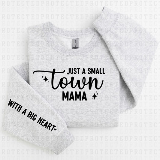 JUST A SMALL TOWN MAMA *SLEEVE COMES IN 6"* (SINGLE COLOR/FULL FRONT+1 SLEEVE) - DTF TRANSFER