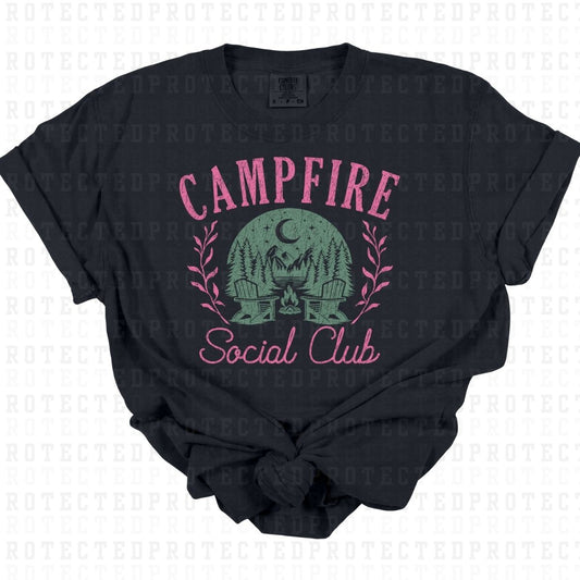 COQUETTE CAMPFIRE SOCIAL CLUB *W/GRUNGE* - DTF TRANSFER