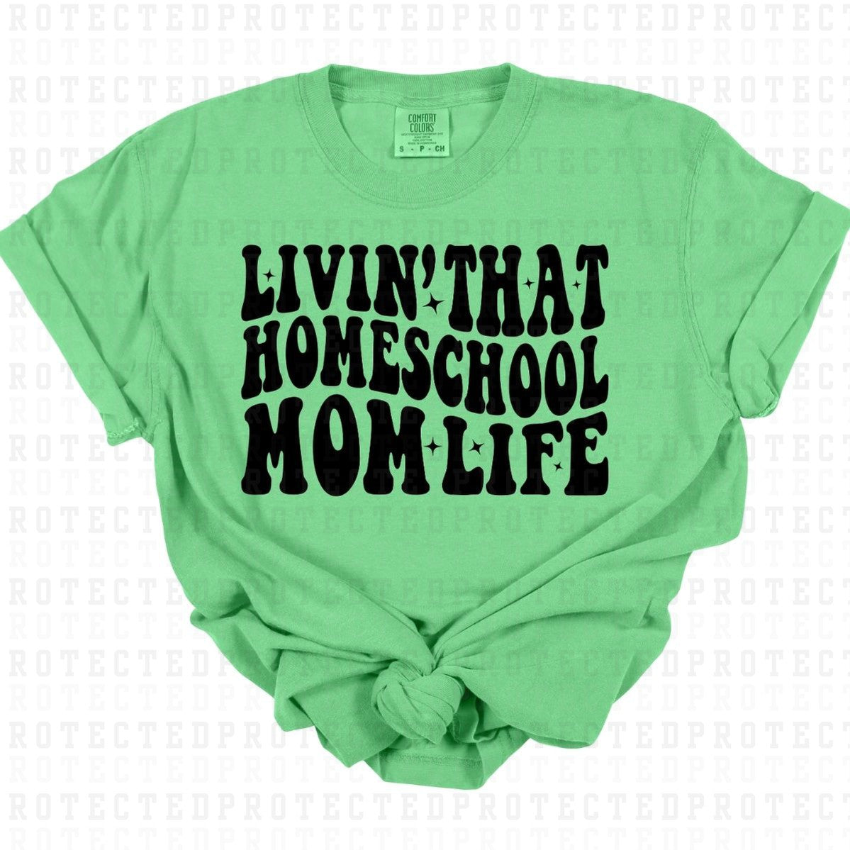 HOMESCHOOL MOM LIFE *SINGLE COLOR* - DTF TRANSFER