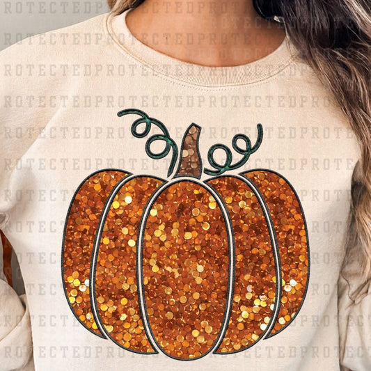 PUMPKIN *FAUX SEQUIN* - DTF TRANSFER