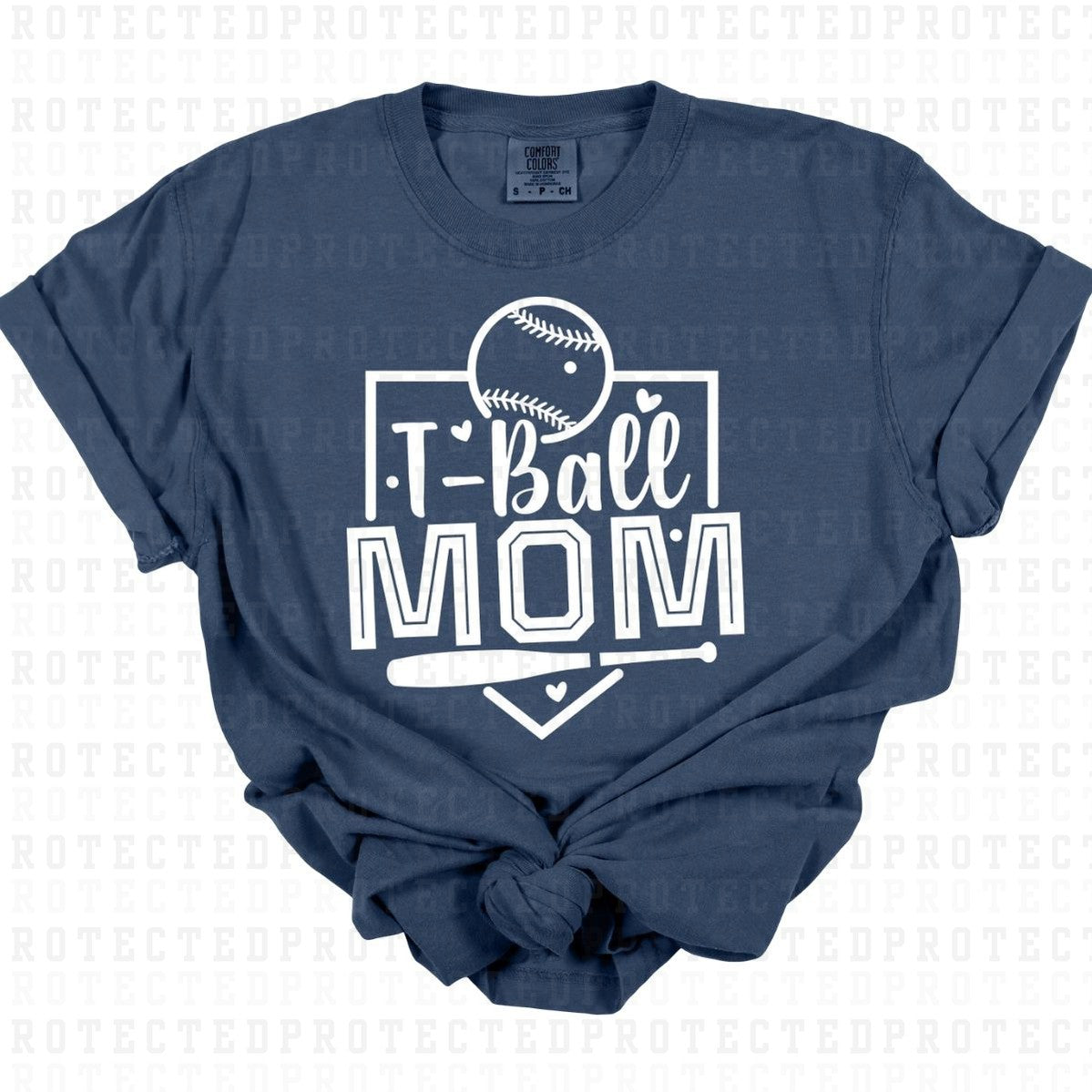 T-BALL MOM *WHITE - SINGLE COLOR* - DTF TRANSFER