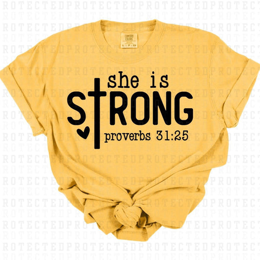 PROVERBS 31:25 *BLACK - SINGLE COLOR* - DTF TRANSFER