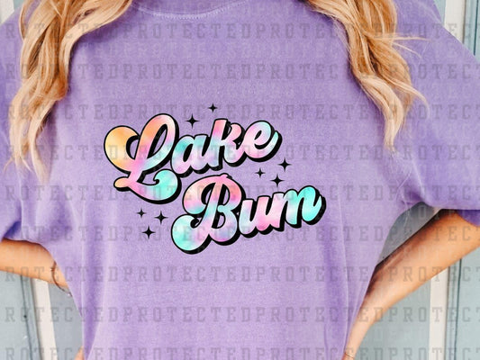 LAKE BUM - PASTEL TIE DYE - SPARKLES - DTF TRANSFER