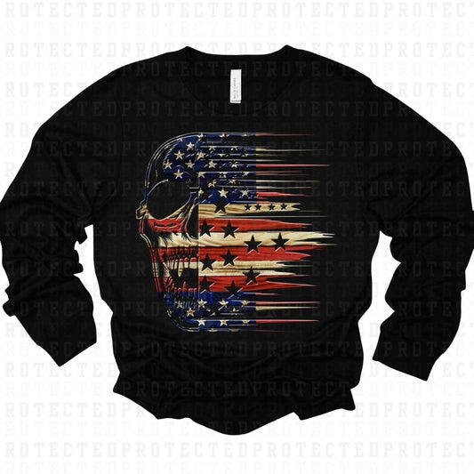 AMERICAN FLAG SKULL FACE - DTF TRANSFER