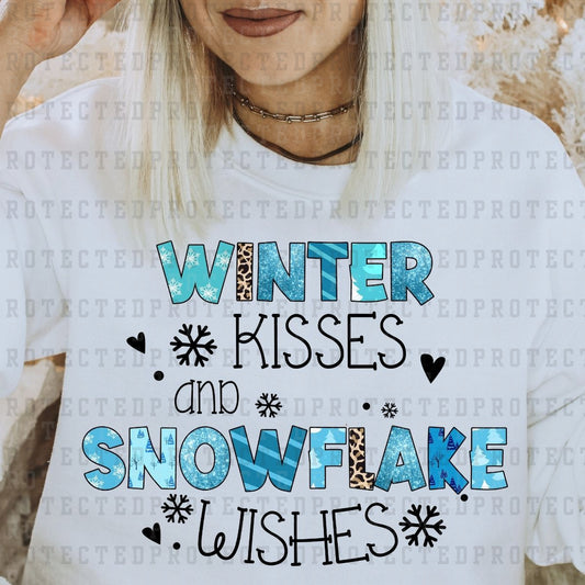 WINTER KISSES AND SNOWFLAKE WISHES -  DTF TRANSFER