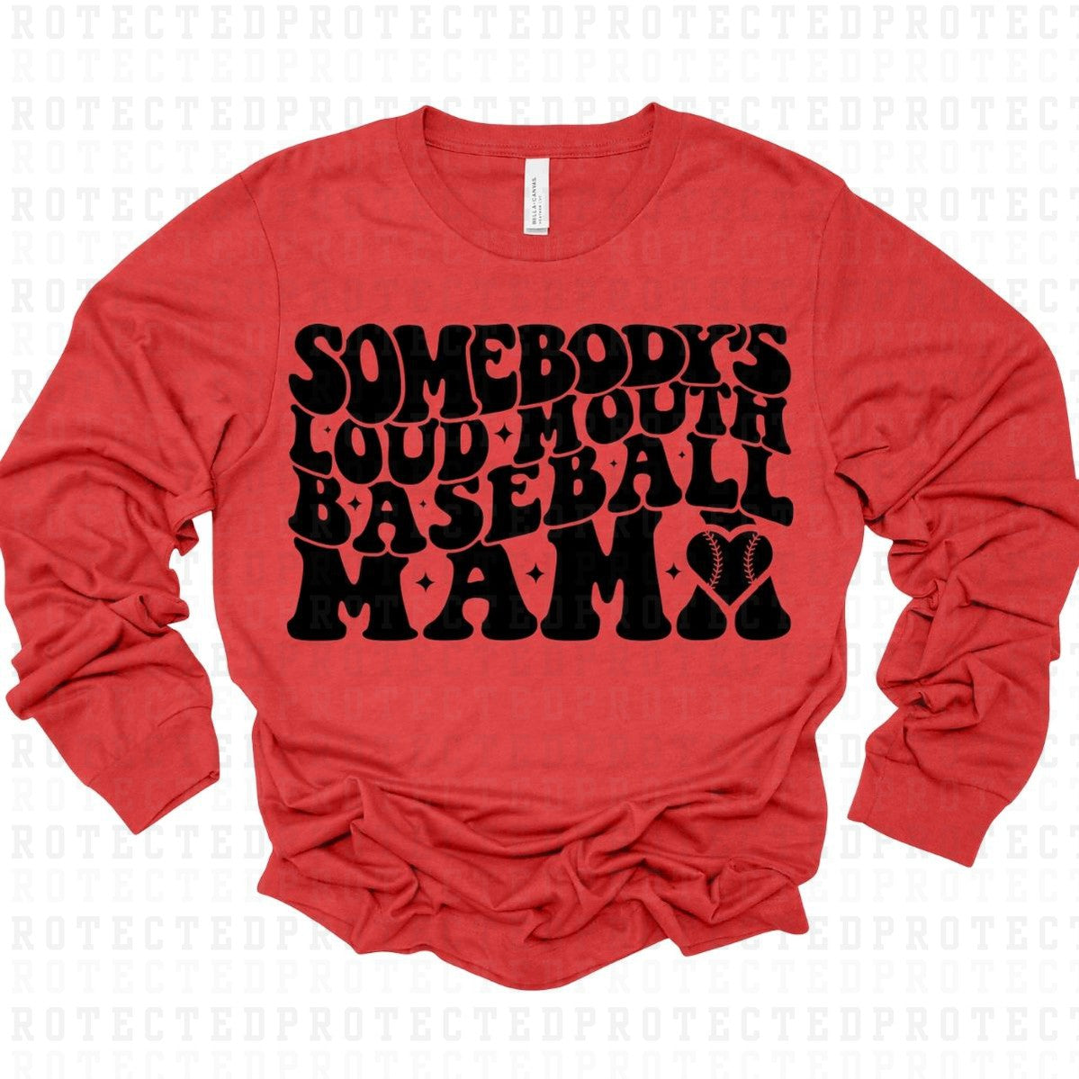 SOMEBODY'S LOUD MOUTH BASEBALL MAMA *SINGLE COLOR* - DTF TRANSFER