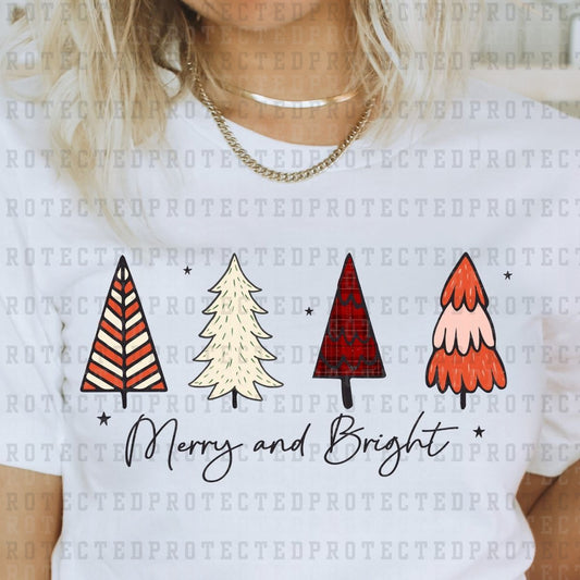 MERRY AND BRIGHT  - DTF TRANSFER