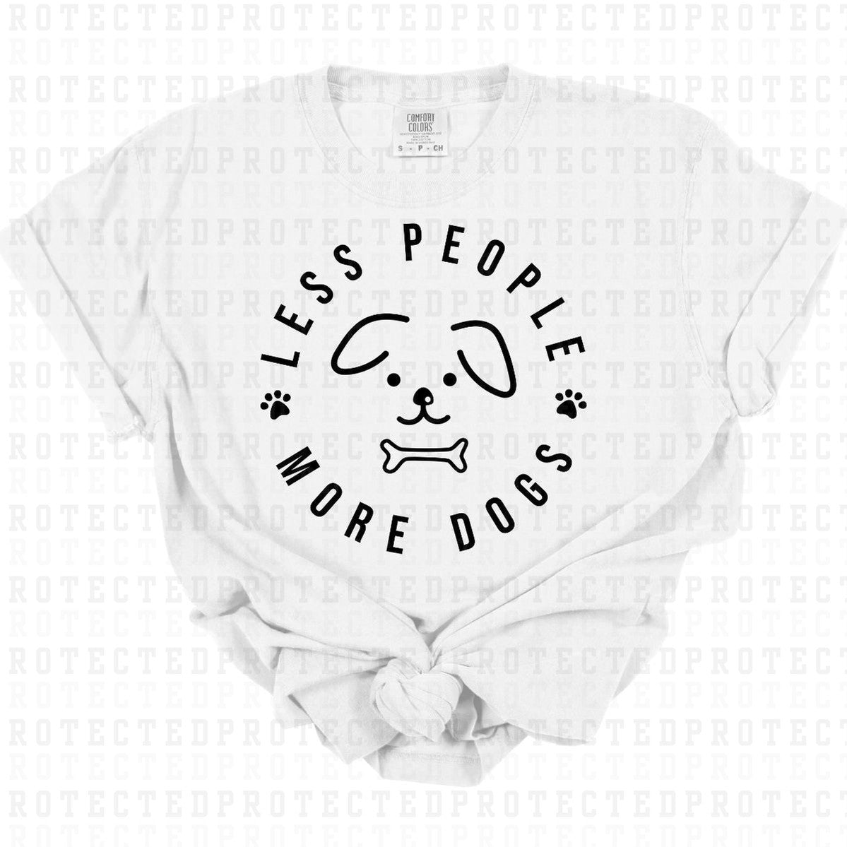 LESS PEOPLE MORE DOGS *SINGLE COLOR* - DTF TRANSFER