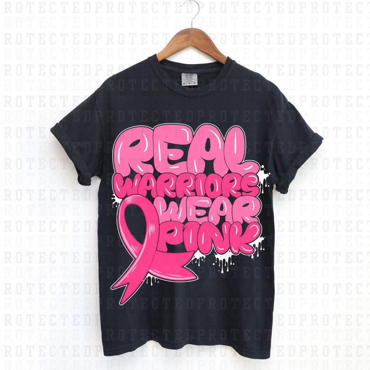 REAL WARRIORS WEAR PINK *BREAST CANCER AWARENESS* - DTF TRANSFER