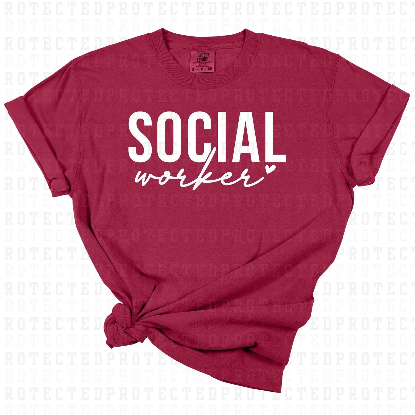 SOCIAL WORKER *WHITE - SINGLE COLOR* - DTF TRANSFER