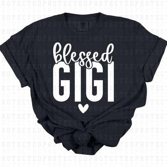 BLESSED GIGI *WHITE - SINGLE COLOR* - DTF TRANSFER