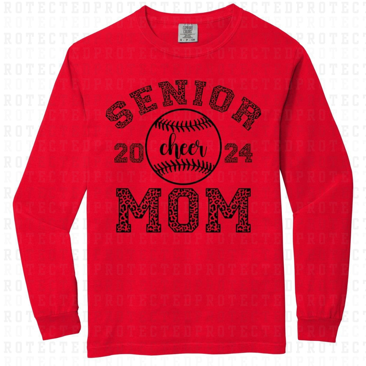 SENIOR MOM 2024 CHEER  *SINGLE COLOR* - DTF TRANSFER