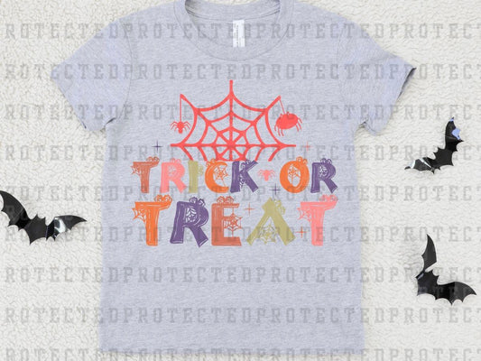 TRICK OR TREAT - SPIDERWEB LETTERS - DTF TRANSFER