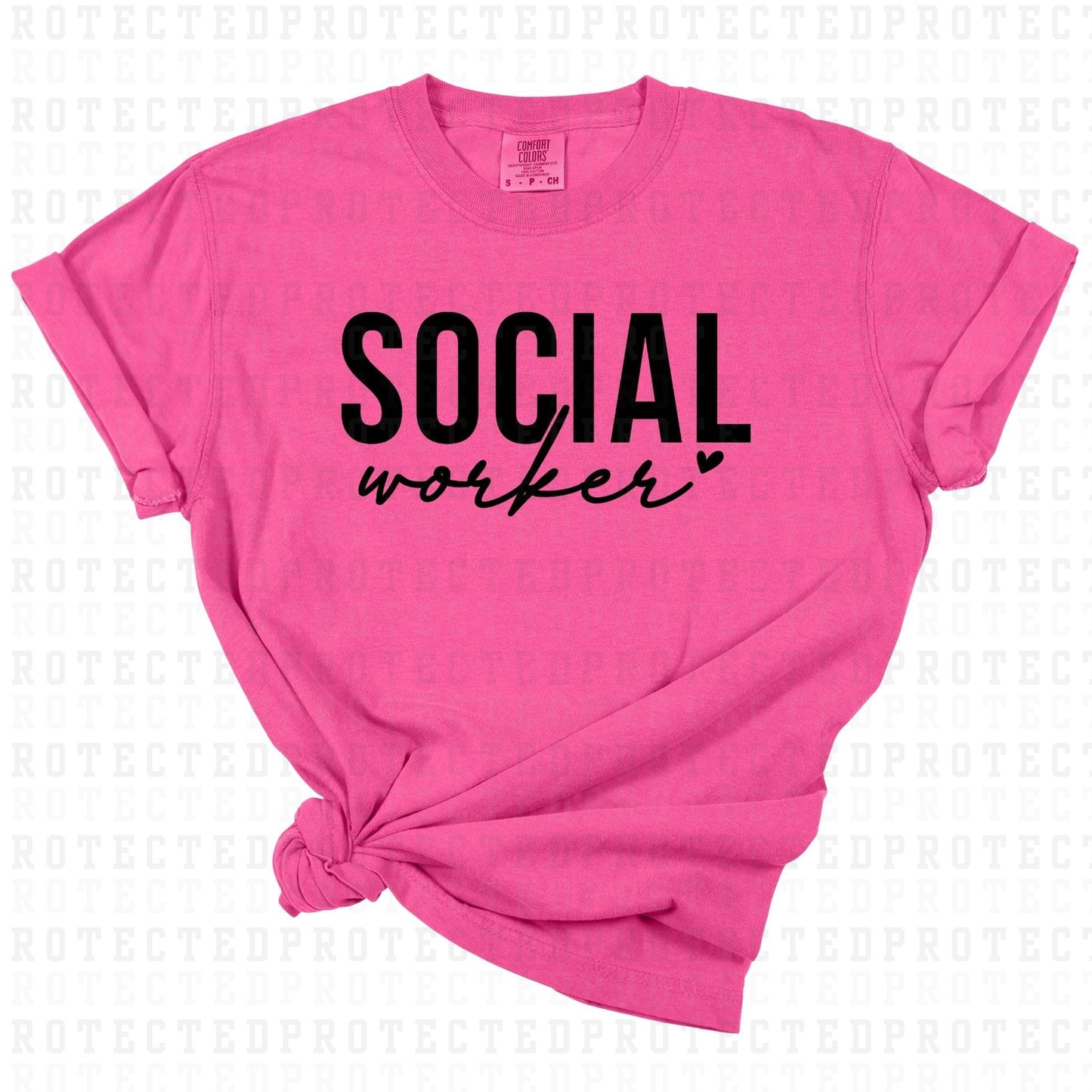 SOCIAL WORKER *BLACK - SINGLE COLOR* - DTF TRANSFER