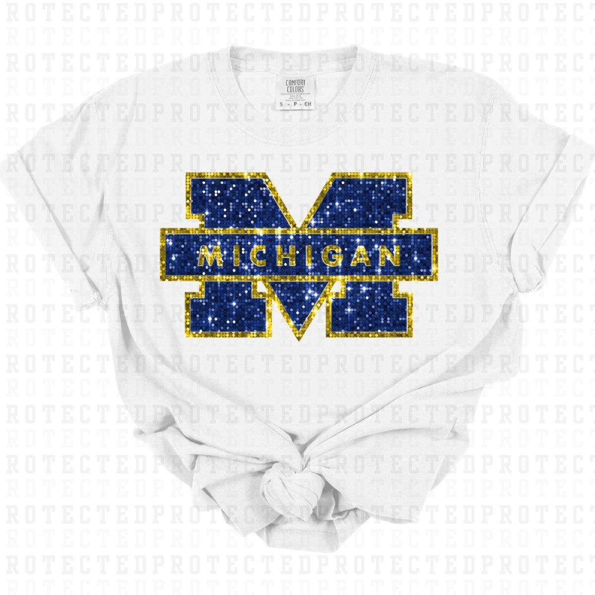 MICHIGAN *FAUX SEQUIN* - DTF TRANSFER