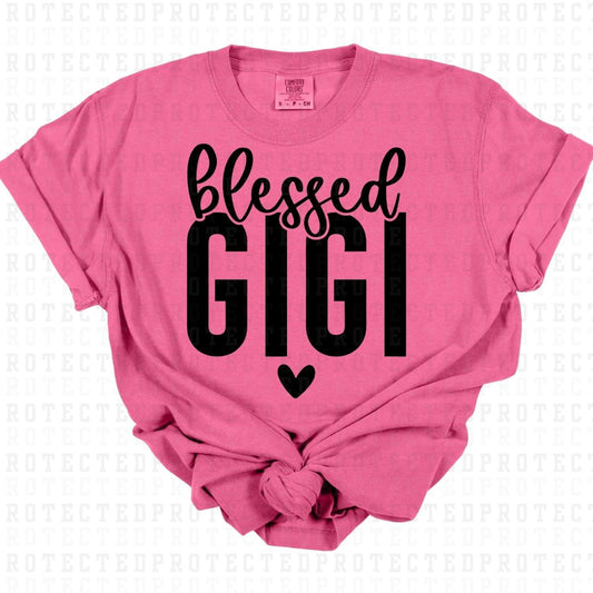 BLESSED GIGI *BLACK - SINGLE COLOR* - DTF TRANSFER