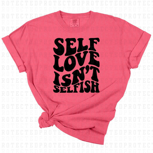 SELF LOVE ISN'T SELFISH *SINGLE COLOR* - DTF TRANSFER