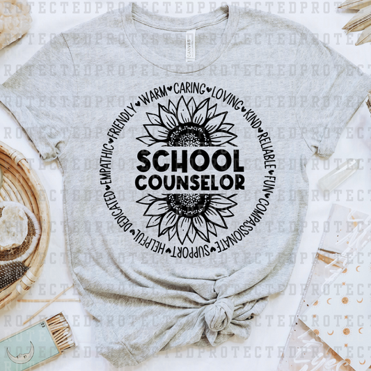 SCHOOL COUNSELOR *SINGLE COLOR* - DTF TRANSFER