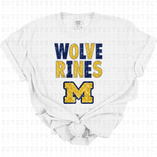 WOLVERINES *FAUX SEQUIN* - DTF TRANSFER