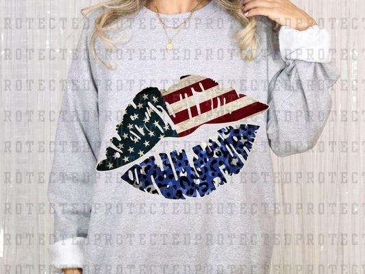 AMERICAN FLAG LIPS - DTF TRANSFERS