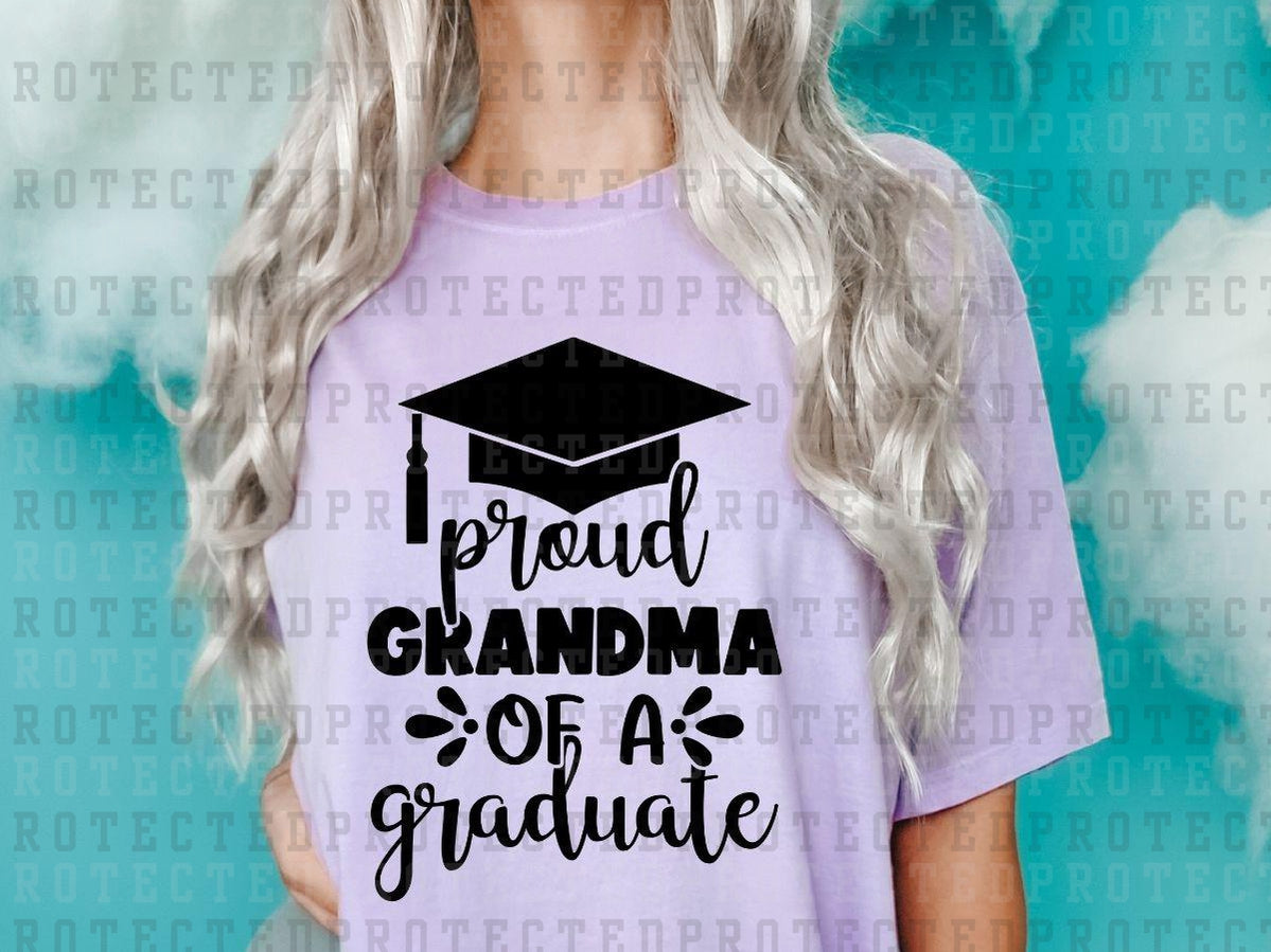 PROUD GRANDMA OF A GRADUATE *SINGLE COLOR* - DTF TRANSFER