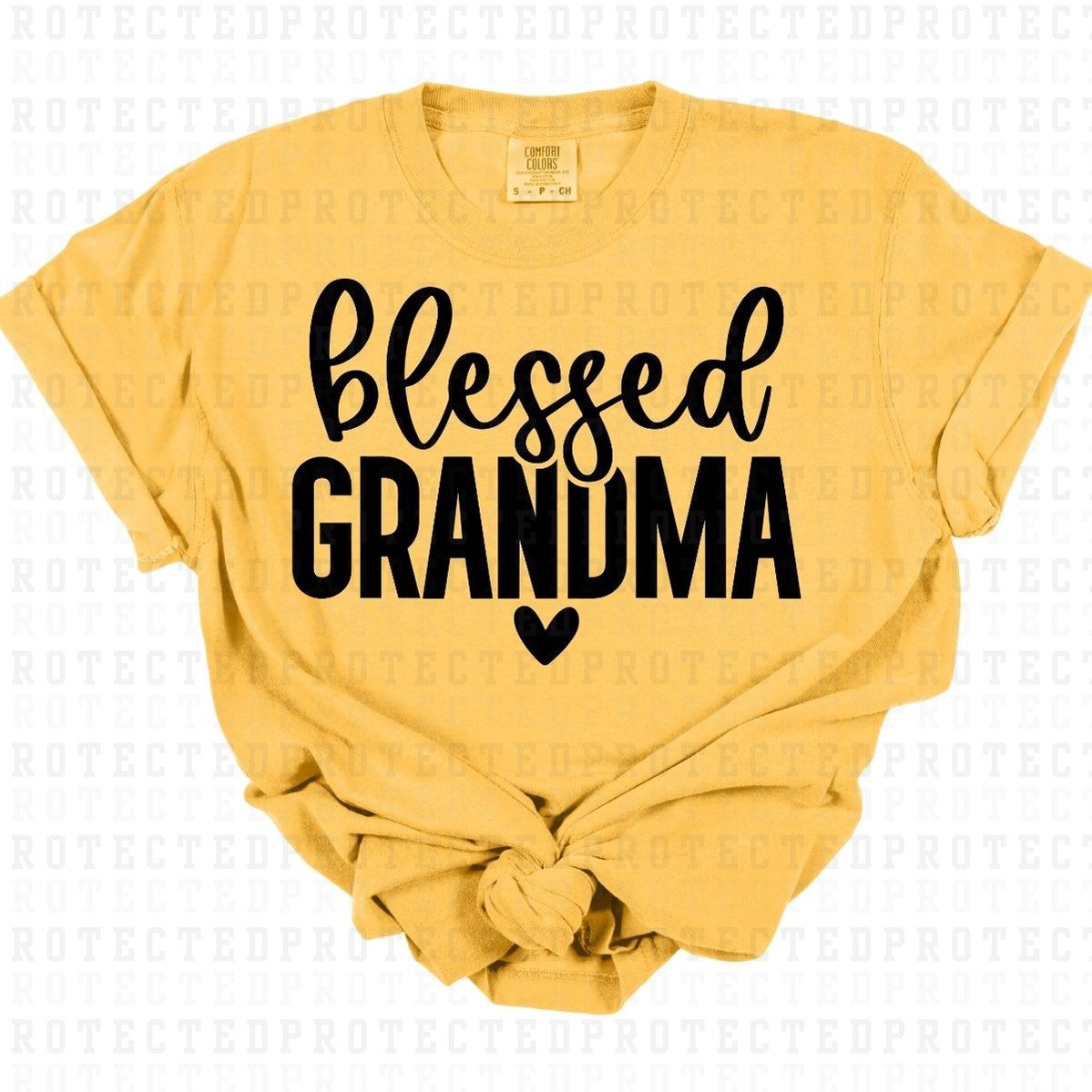 BLESSED GRANDMA *BLACK - SINGLE COLOR* - DTF TRANSFER