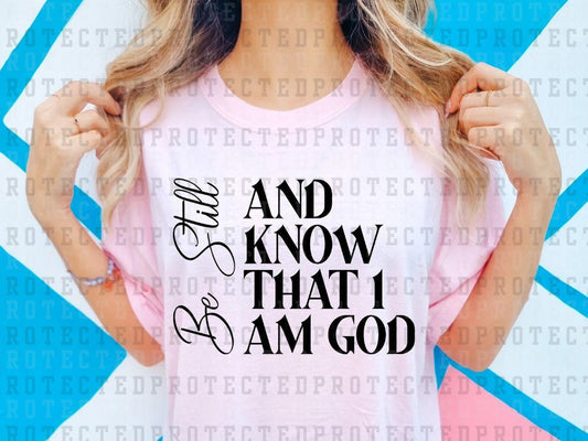 I AM GOD *SINGLE COLOR* - DTF TRANSFER