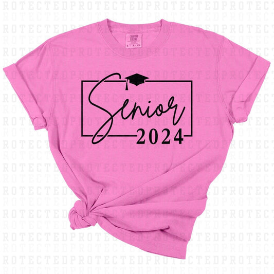 SENIOR 2024 *BLACK - SINGLE COLOR* - DTF TRANSFER