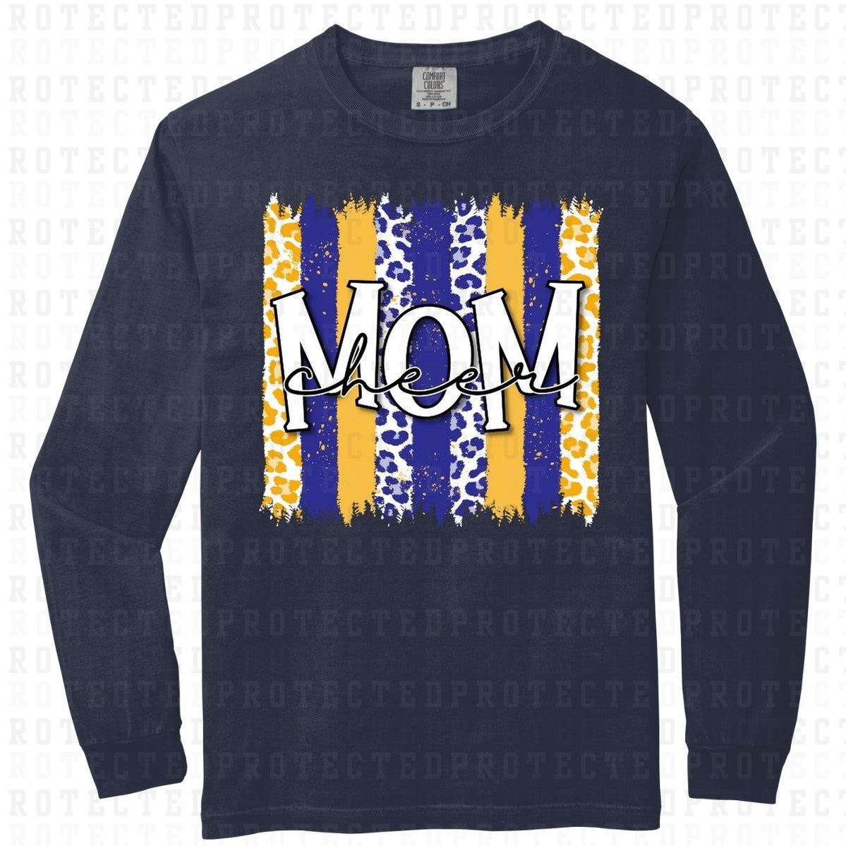 CHEER MOM *GOLD & BLUE* - DTF TRANSFER