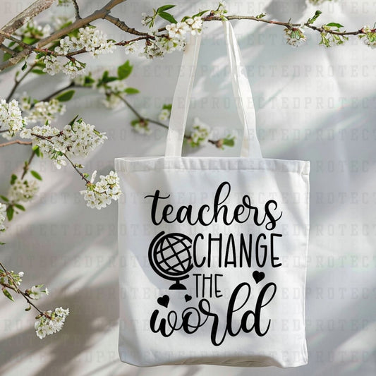 TEACHERS CHANGE THE WORLD *SINGLE COLOR* - DTF TRANSFER