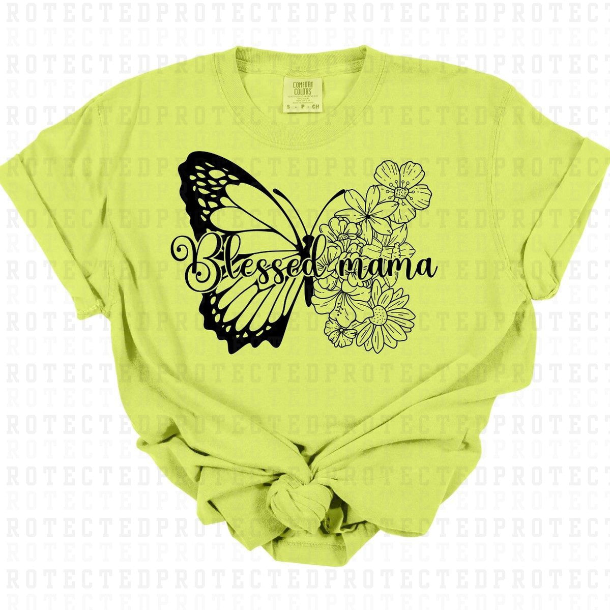 BLESSED MAMA *SINGLE COLOR* - DTF TRANSFER