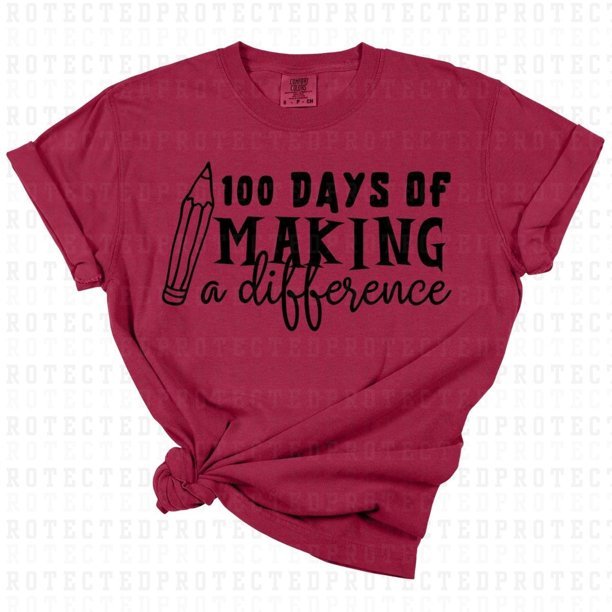 100 DAYS OF MAKING A DIFFERENCE *SINGLE COLOR* - DTF TRANSFER