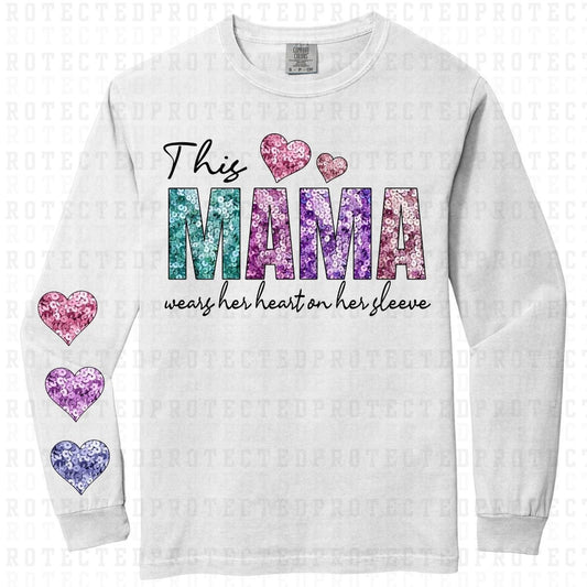 THIS MAMA *FAUX SEQUIN - SLEEVE DESIGN COMES IN 6"* (FULL FRONT/1  SLEEVE) - DTF TRANSFER