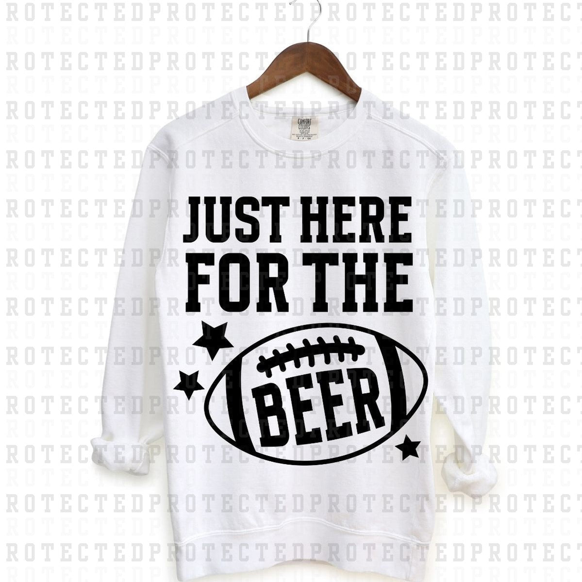 JUST HERE FOR THE BEER *SINGLE COLOR* - DTF TRANSFER