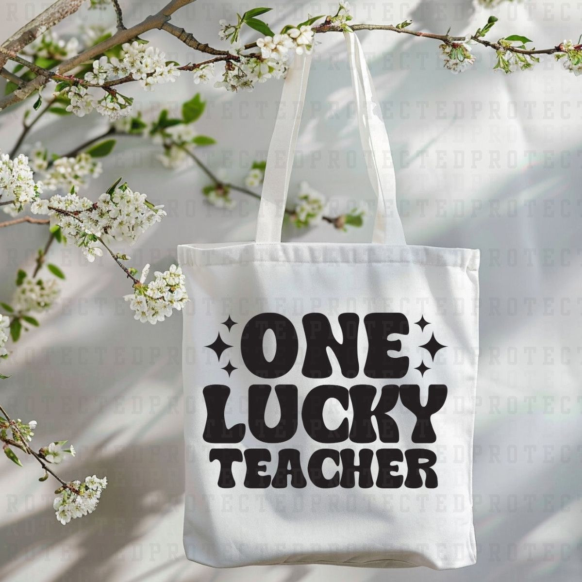 ONE LUCKY TEACHER *SINGLE COLOR* - DTF TRANSFER