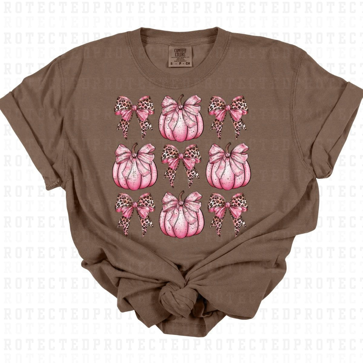 COQUETTE PINK ANIMAL PRINT PUMPKINS *GRUNGE* - DTF TRANSFER