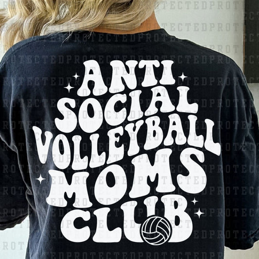 ANTI SOCIAL VOLLEYBALL MOMS CLUB *SINGLE COLOR* - DTF TRANSFER