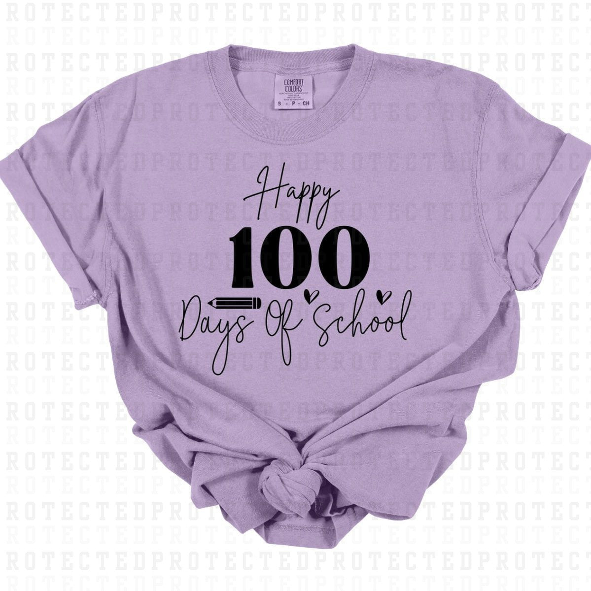 HAPPY 100 DAYS OF SCHOOL *SINGLE COLOR* - DTF TRANSFER