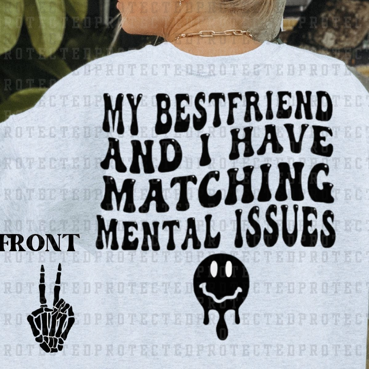 MATCHING MENTAL ISSUES (SINGLE COLOR/POCKET+BACK) - DTF TRANSFER