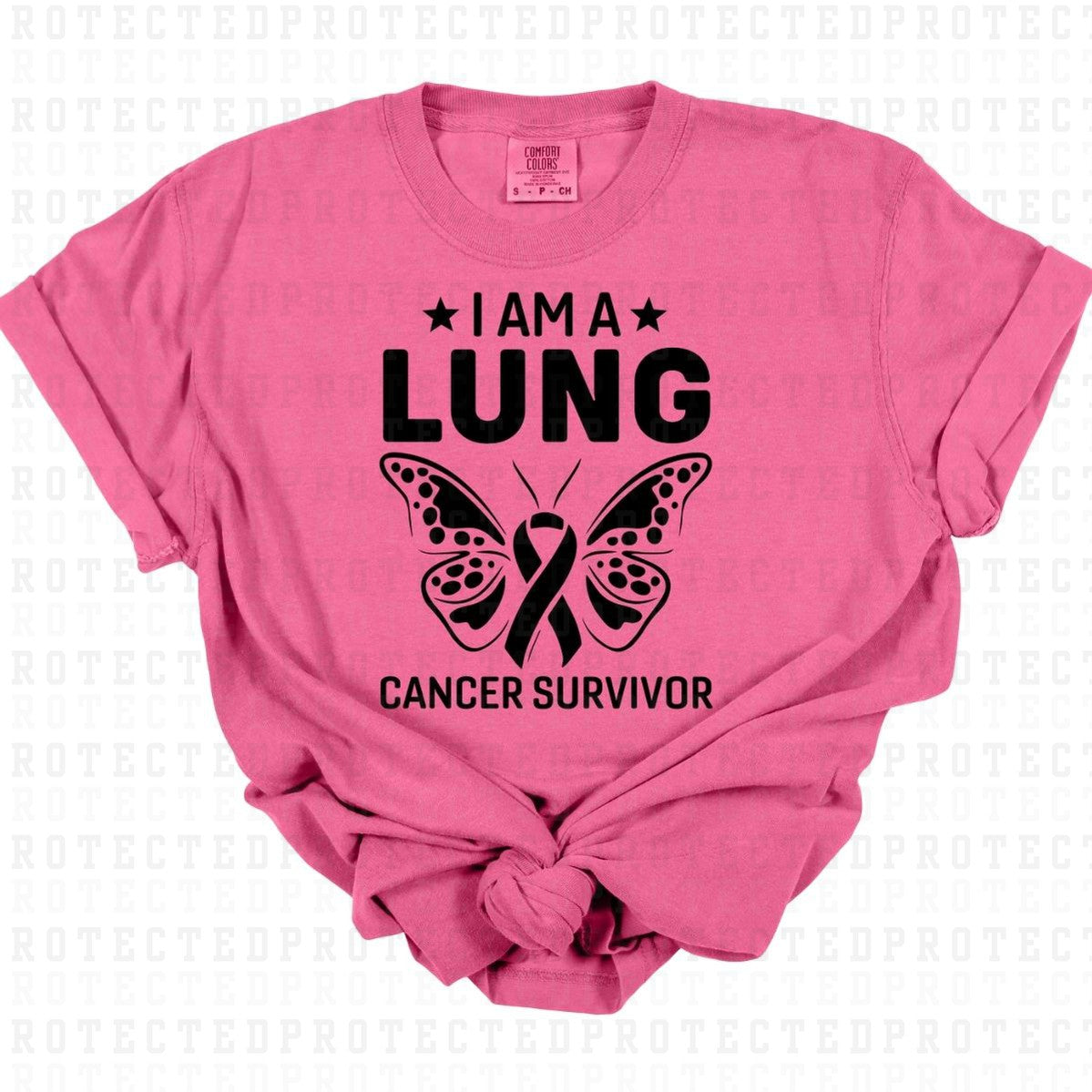 LUNG CANCER SURVIVOR *SINGLE COLOR* - DTF TRANSFER