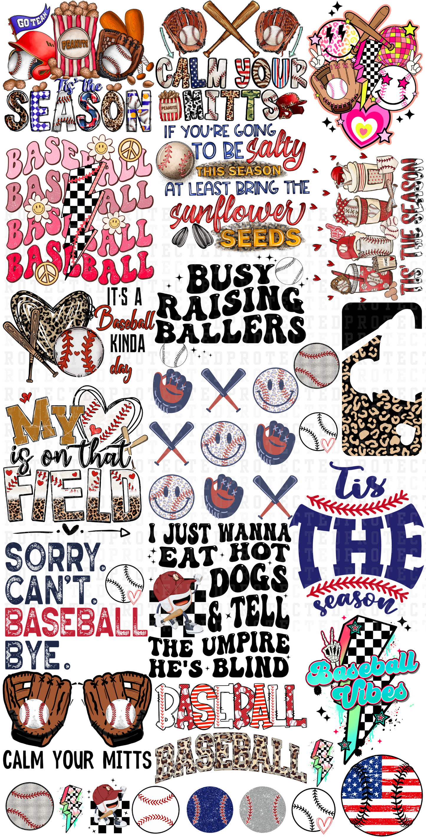 BASEBALL - 30" x 60" PRE-MADE GANG