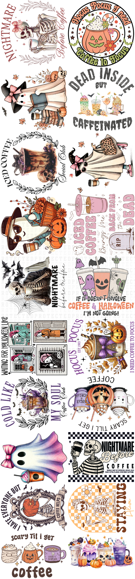 HALLOWEEN COFFEE  -  22" x 96" PRE-MADE GANG